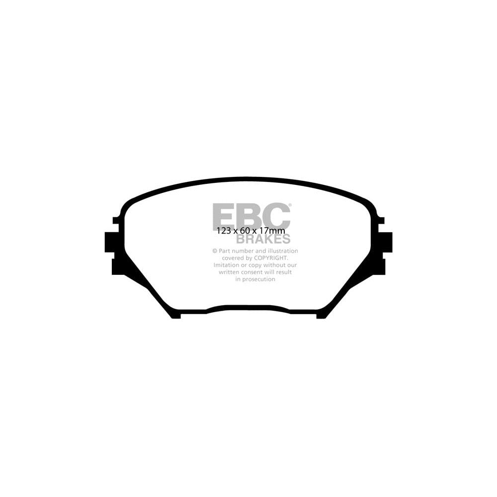 EBC Ultimax Brake Pads 123mm x 60mm DP1402 - Front