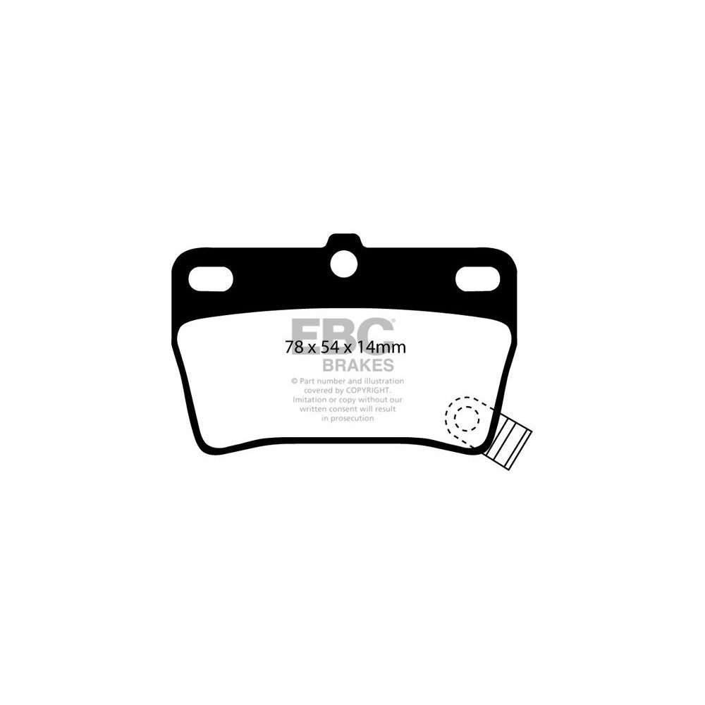 EBC Ultimax Brake Pads 78mm x 54mm DP1403 - Rear