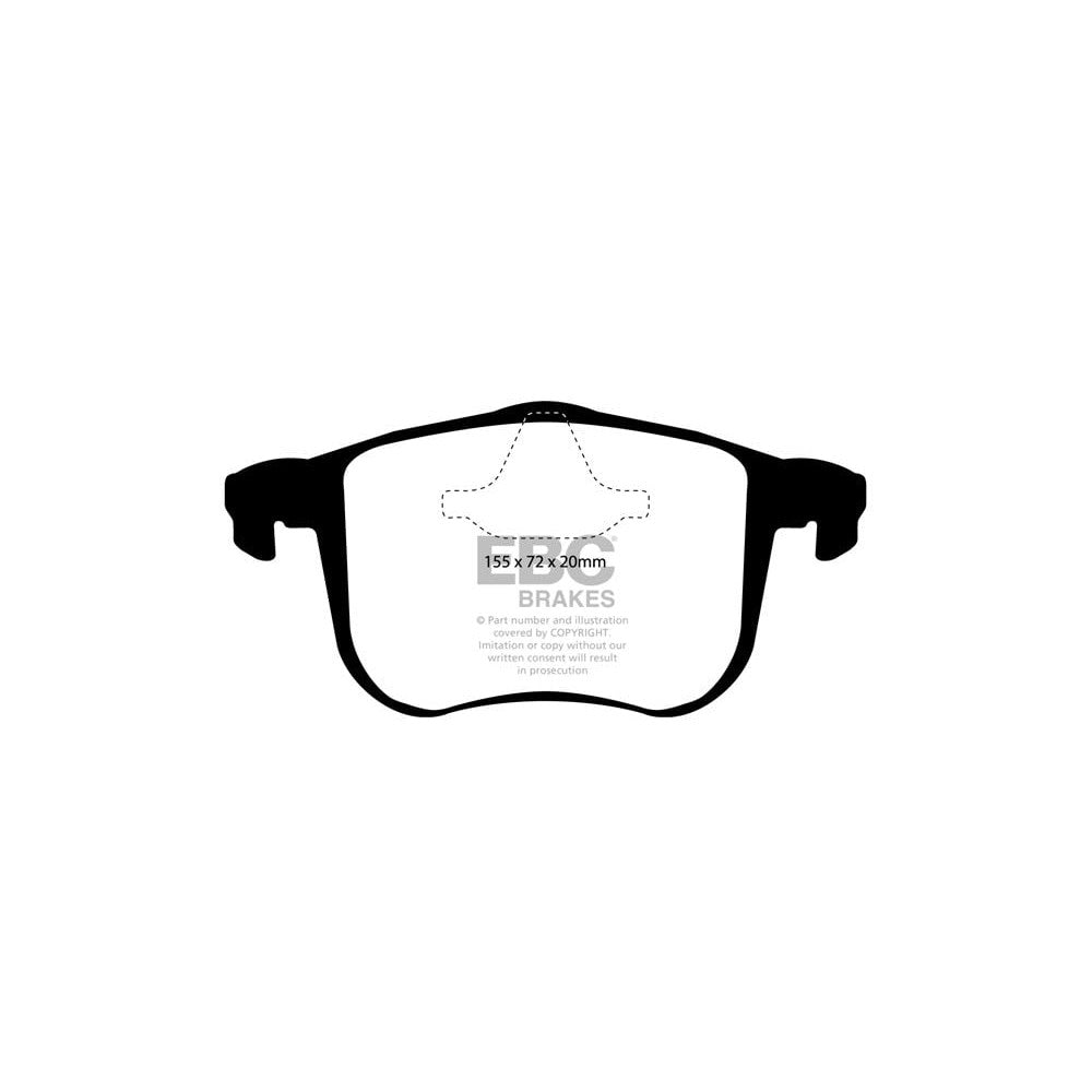 EBC Redstuff Brake Pads 156mm x 78mm DP31416C - Front
