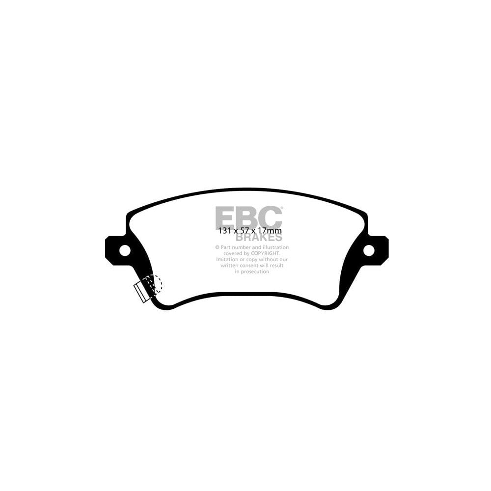 EBC Greenstuff 2000 Brake Pads 131mm x 57mm DP21457 - Front