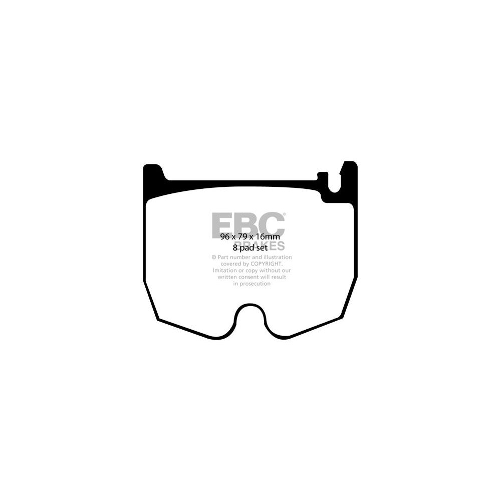 EBC Yellowstuff Brake Pads 96mm x 79mm DP41486R - Front