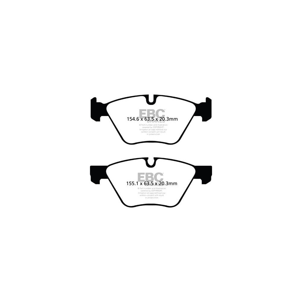 EBC Ultimax Brake Pads 155mm x 64mm DP1493 - Front