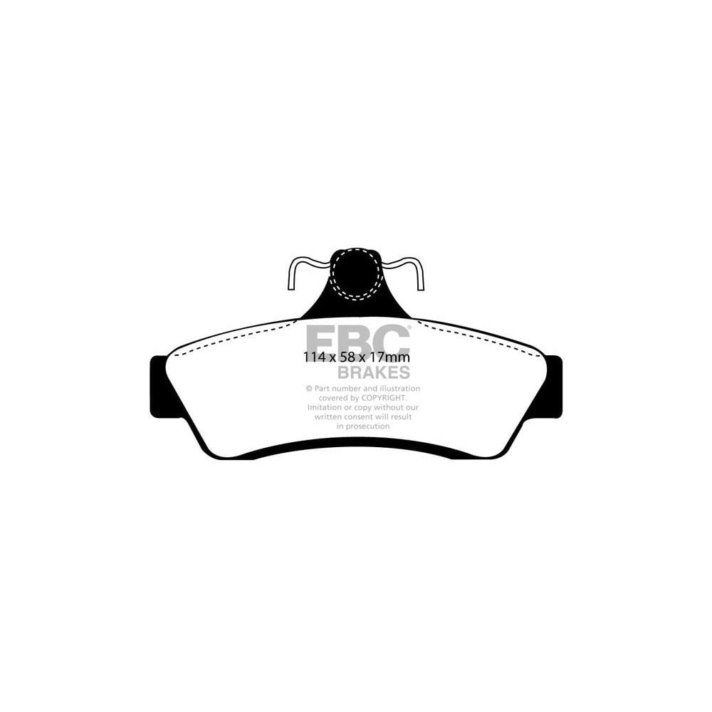 EBC Greenstuff 2000 Brake Pads 114mm x 58mm DP21506 - Rear