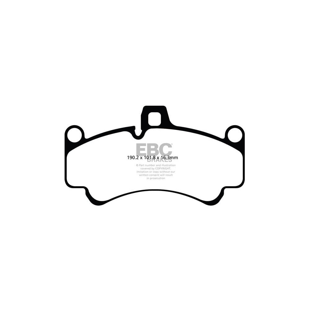 EBC Redstuff Brake Pads 190.2mm x 101.8mm DP31516C - Front