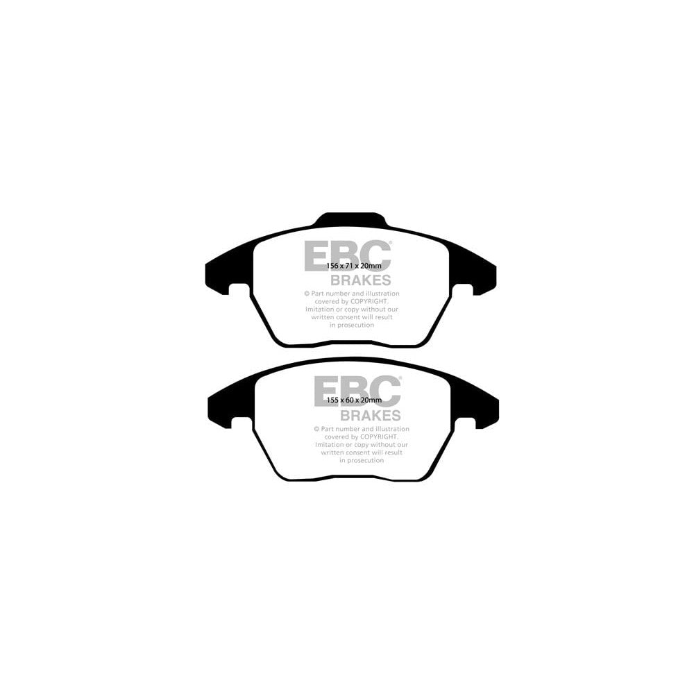 EBC Greenstuff 2000 Brake Pads 155mm x 60mm DP21517/2 - Front