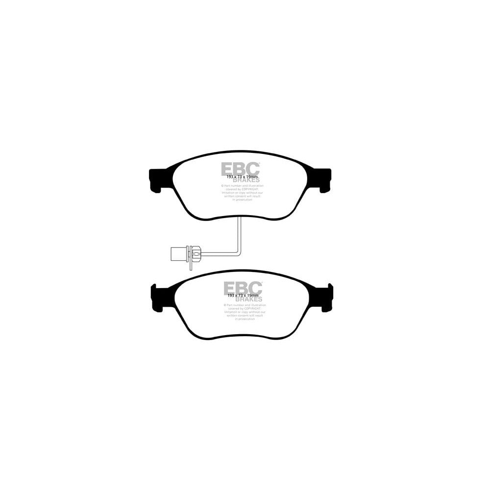 EBC Redstuff Brake Pads 193mm x 73mm DP31535C - Front