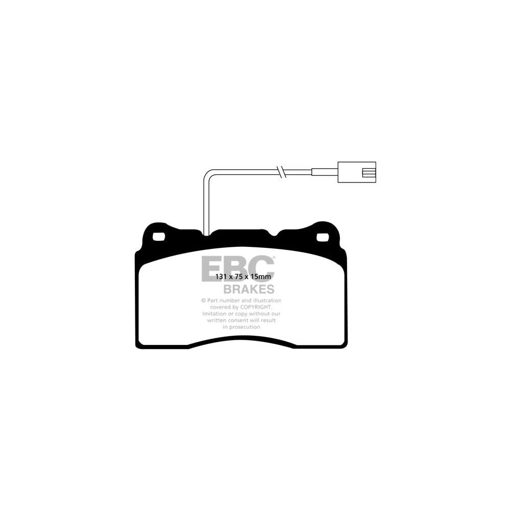 EBC Yellowstuff Brake Pads 131mm x 75mm DP41540R - Front