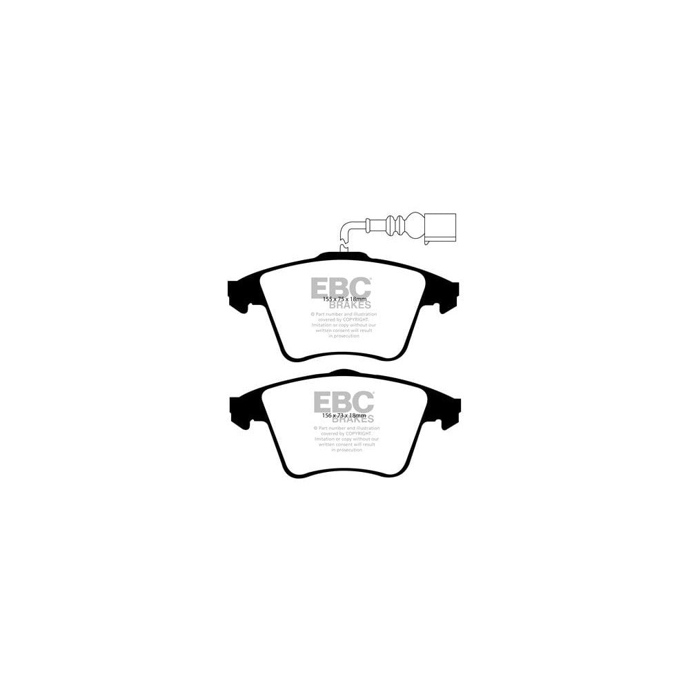 EBC Ultimax Brake Pads 155mm x 75mm DP1556 - Front