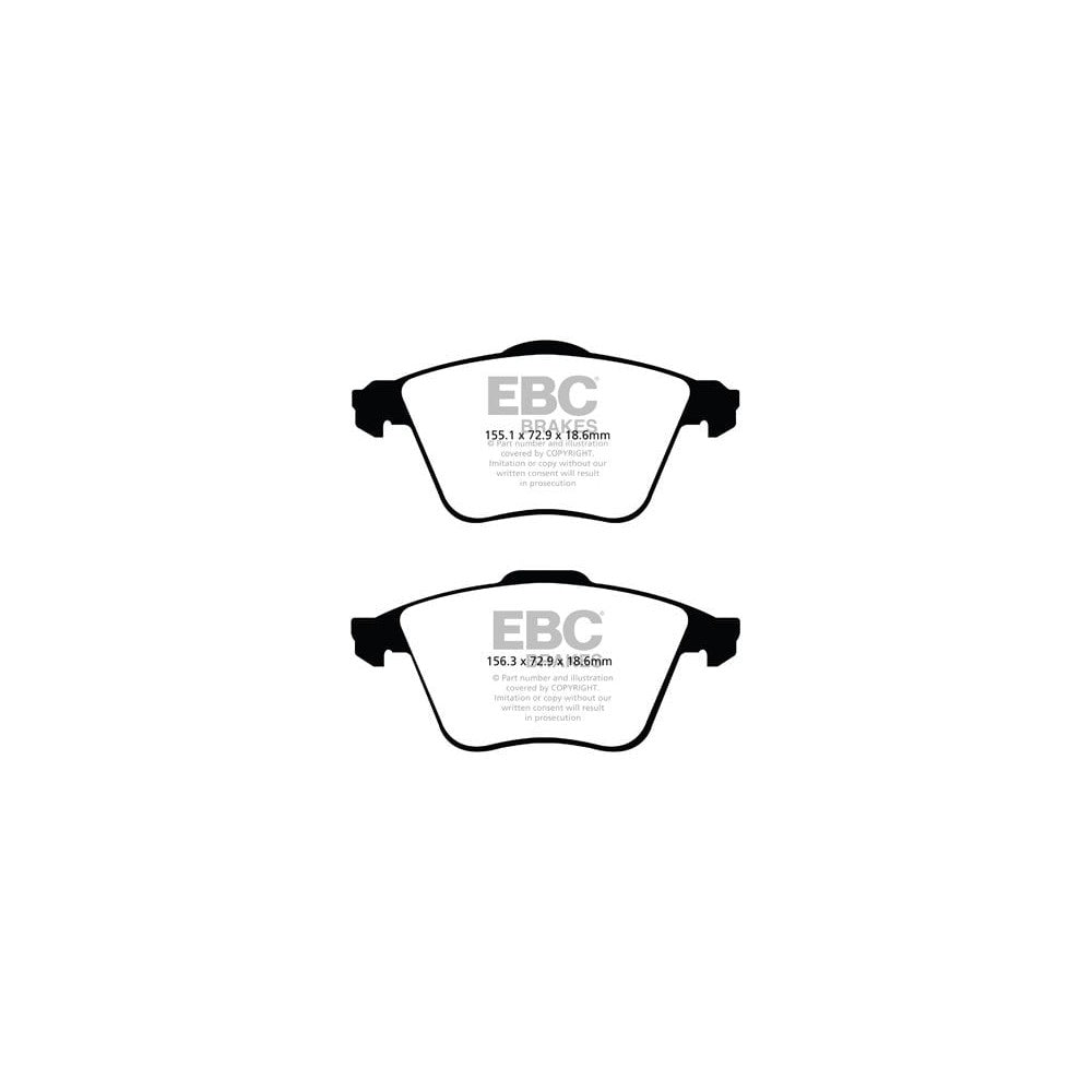 EBC Ultimax Brake Pads 155mm x 73mm DP1574 - Front
