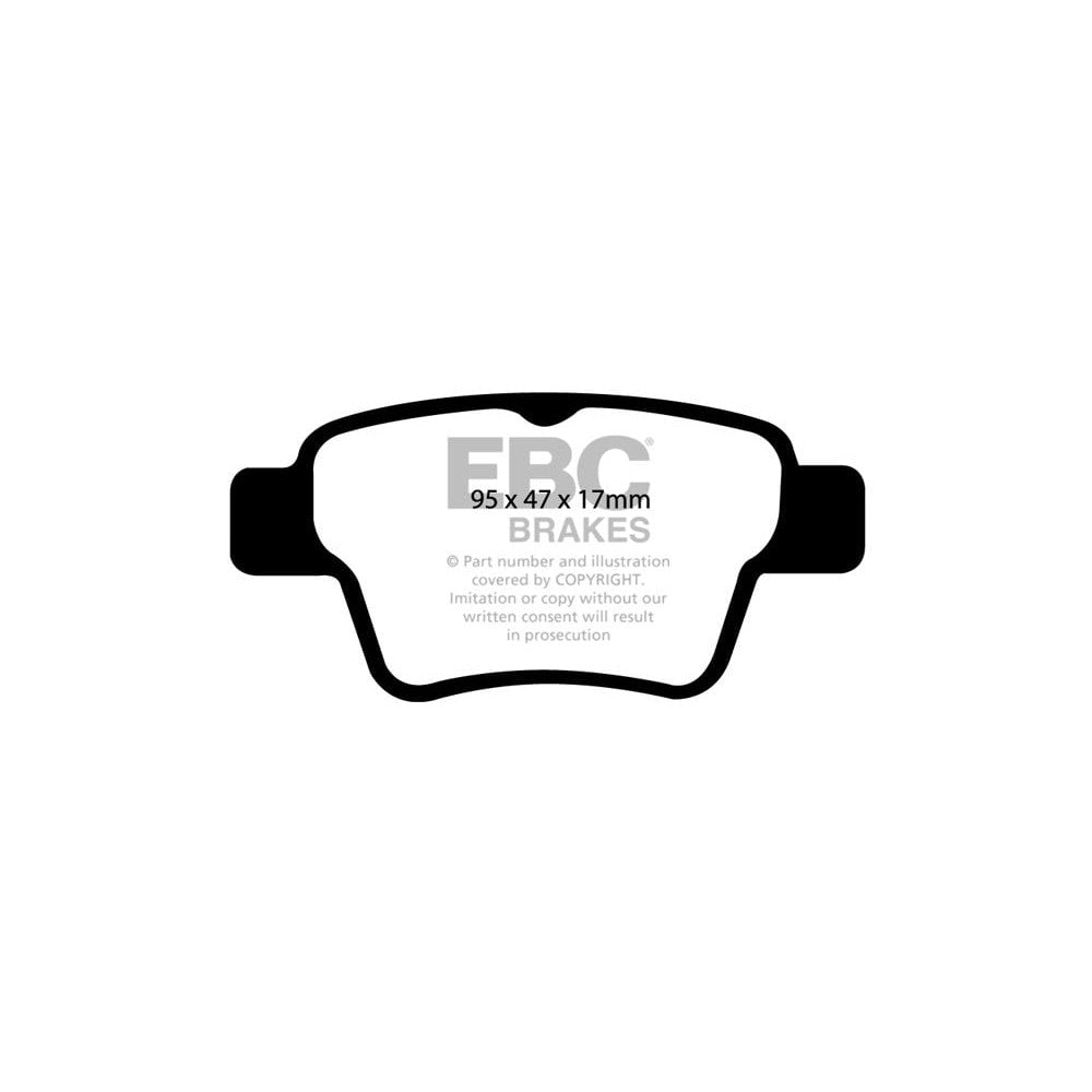 EBC Greenstuff 2000 Brake Pads 95mm x 47mm DP21575 - Rear