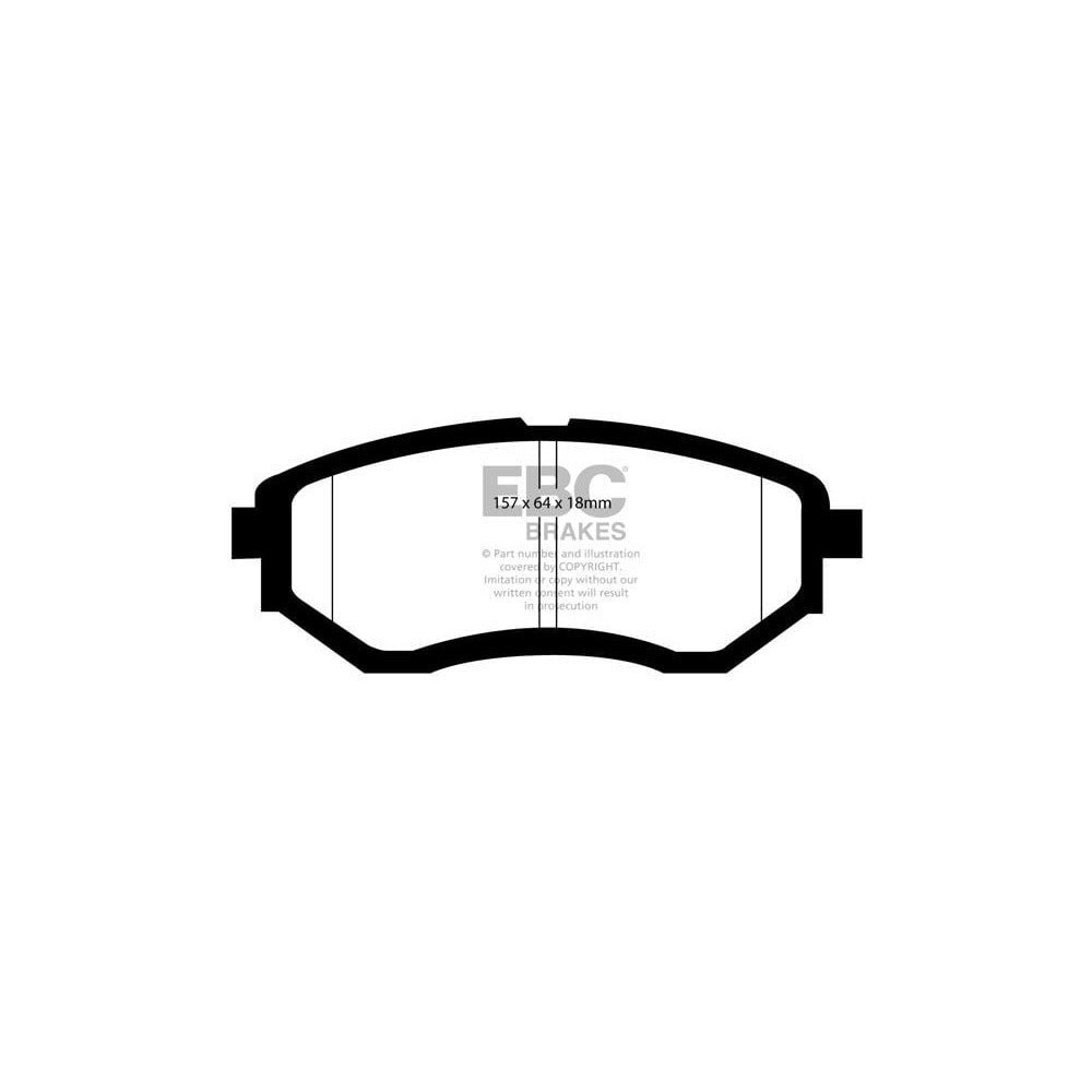 EBC Greenstuff 2000 Brake Pads 157mm x 64mm DP21583 - Front
