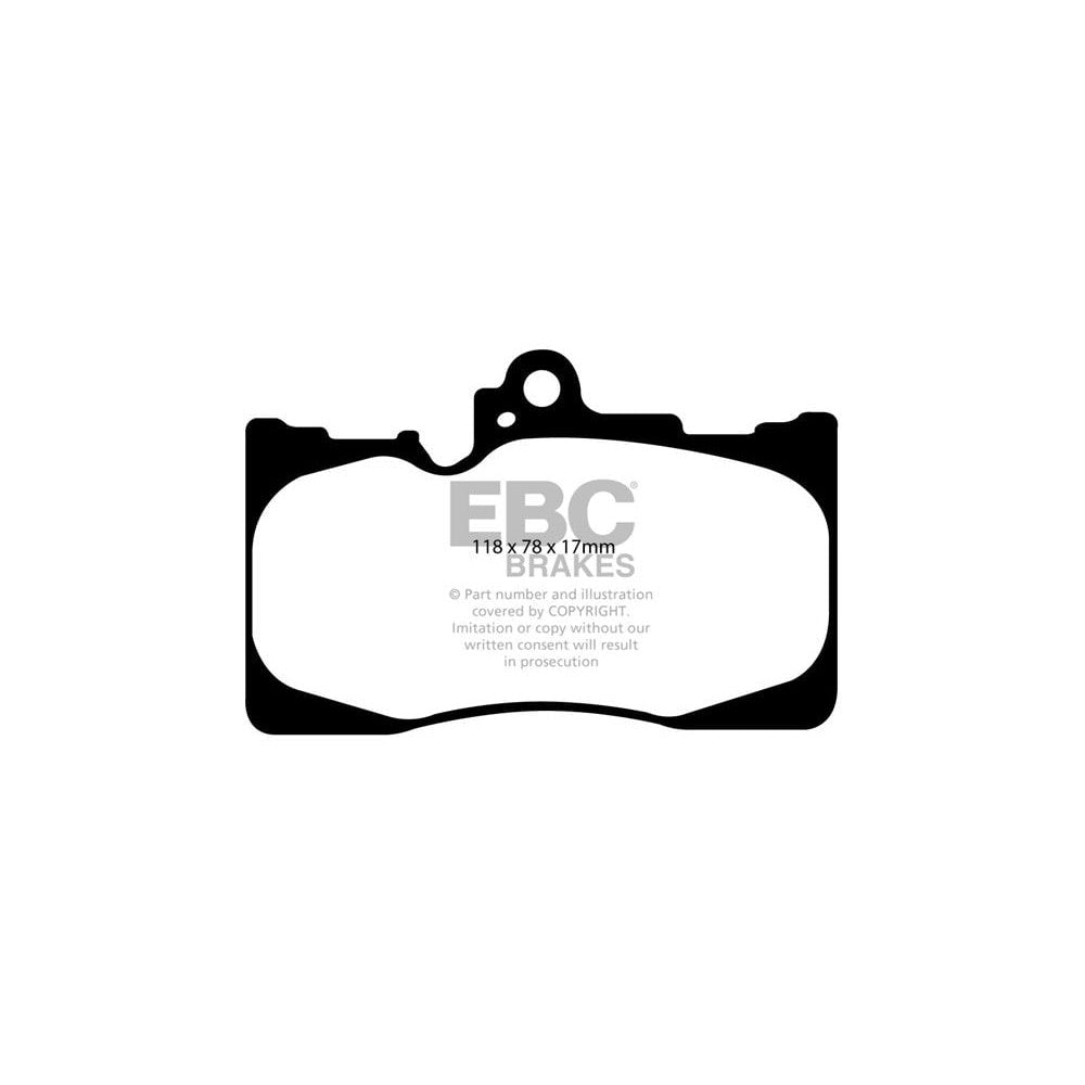 EBC Yellowstuff Brake Pads 118mm x 78mm DP41589R - Front