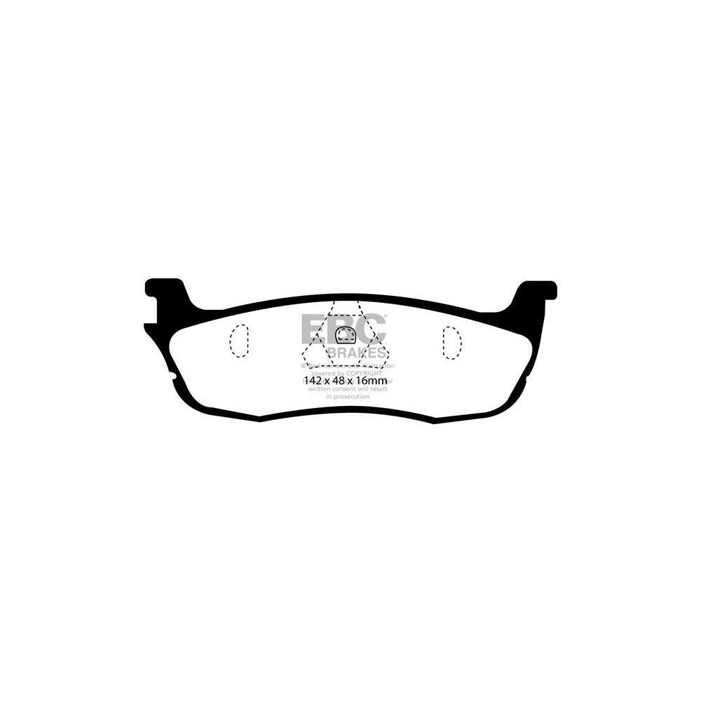 EBC Greenstuff 6000 Brake Pads 142mm x 48mm DP61601 - Rear