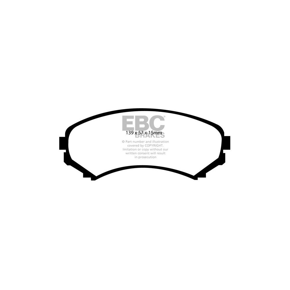 EBC Ultimax Brake Pads 139mm x 57mm DP1619 - Front