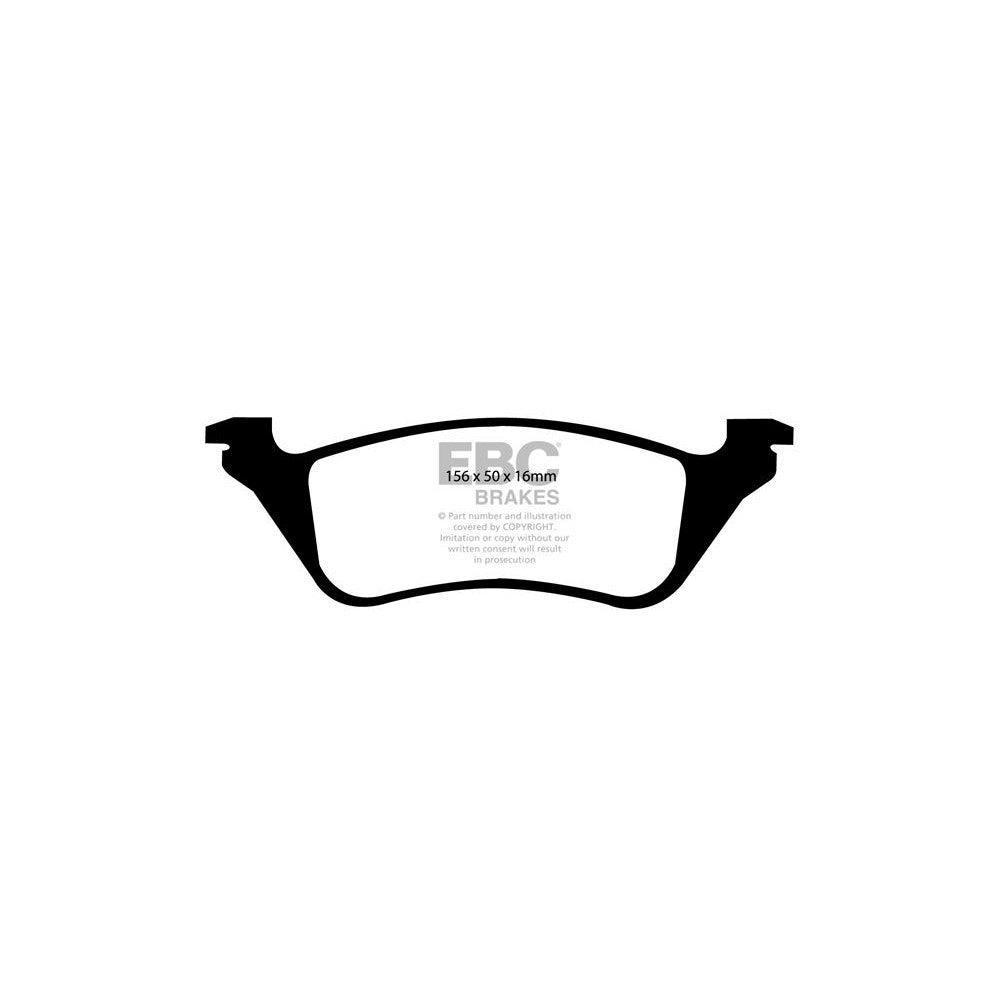 EBC Greenstuff 6000 Brake Pads 156mm x 50mm DP61629 - Rear