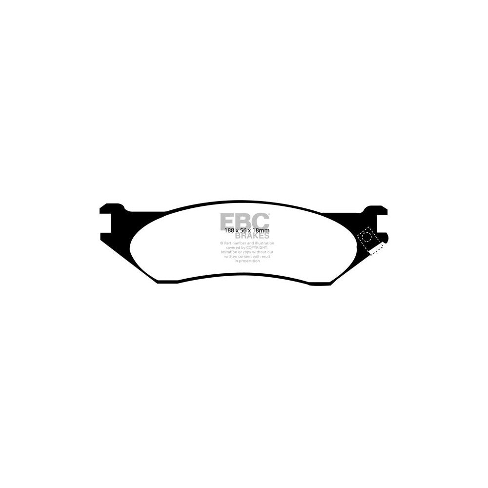 EBC Ultimax Brake Pads 188mm x 56mm DP1638 - Front