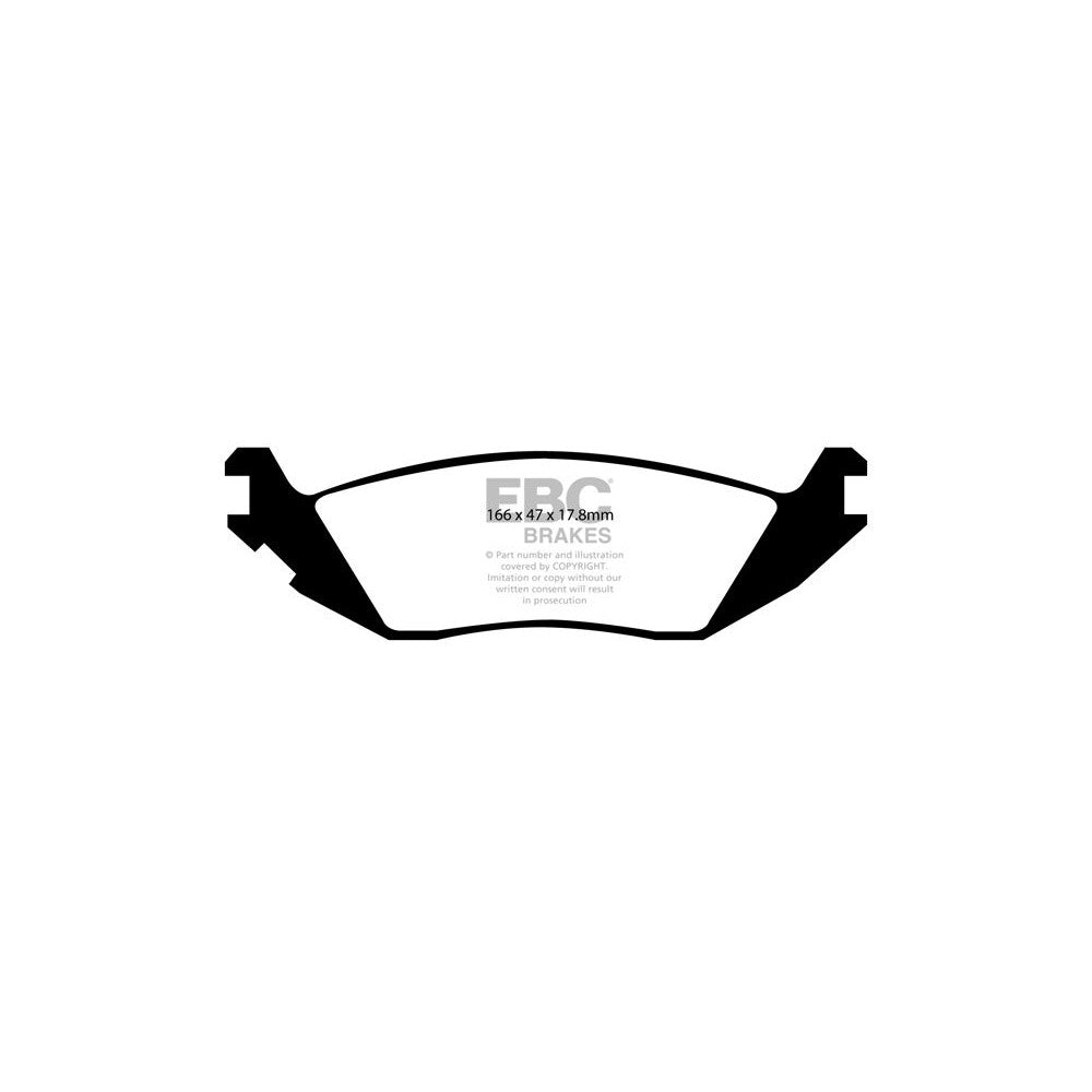 EBC Ultimax Brake Pads 166mm x 47mm DP1639 - Rear