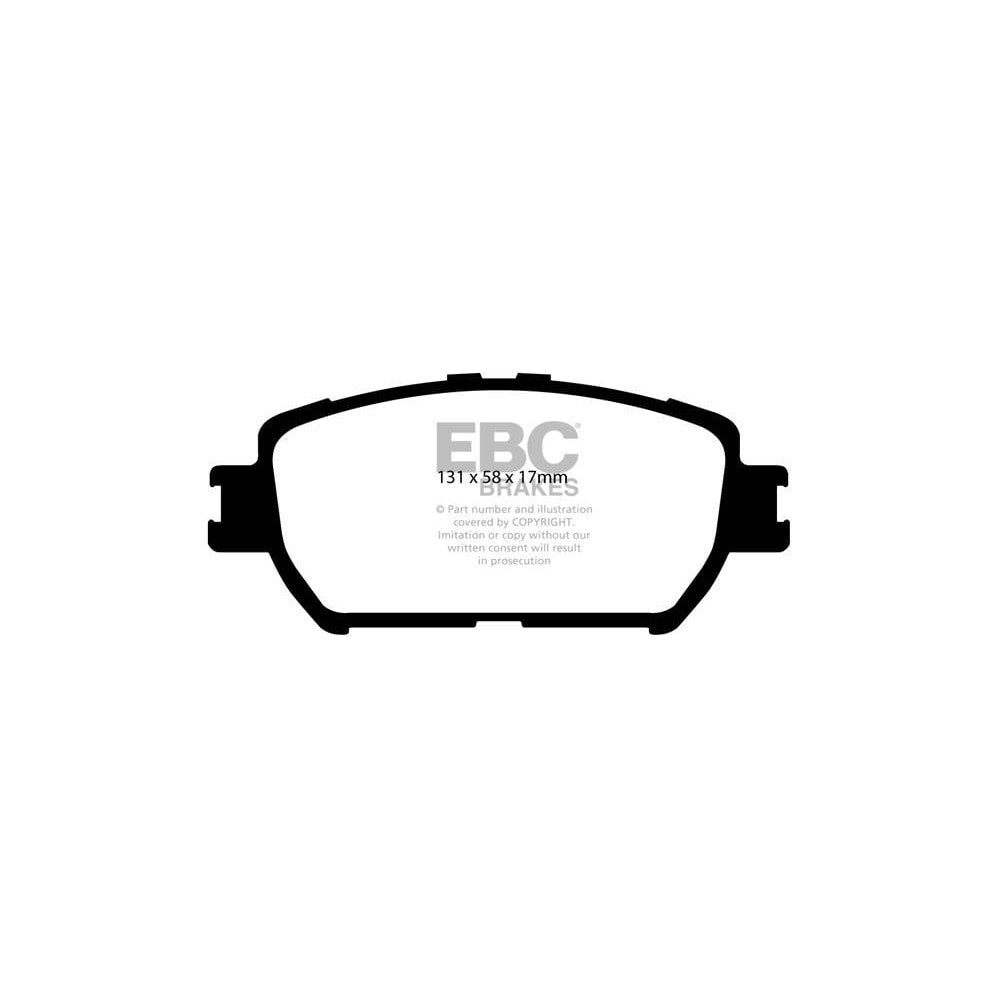 EBC Greenstuff 2000 Brake Pads 131mm x 58mm DP21642 - Front