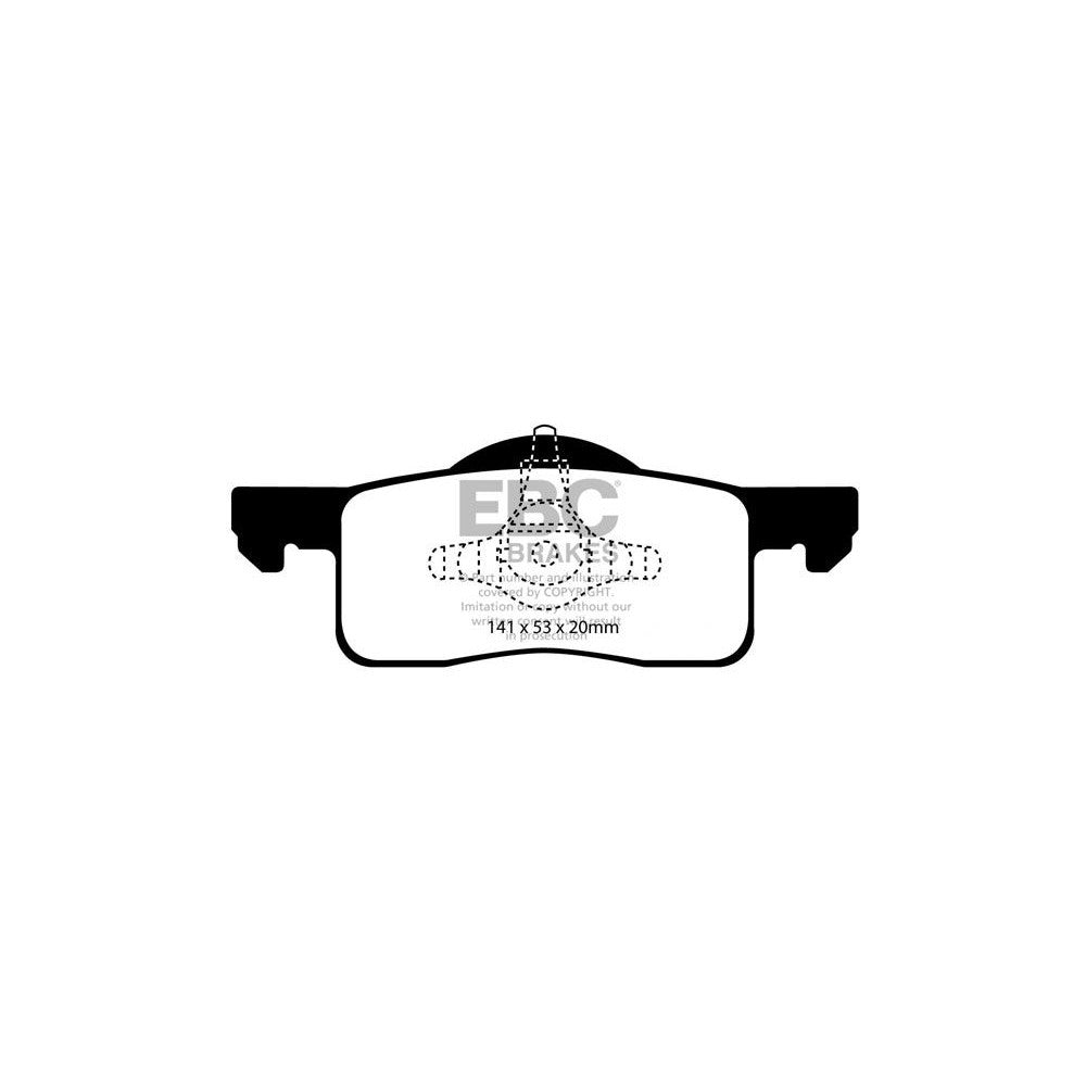 EBC Yellowstuff Brake Pads 141mm x 53mm DP41652R - Rear