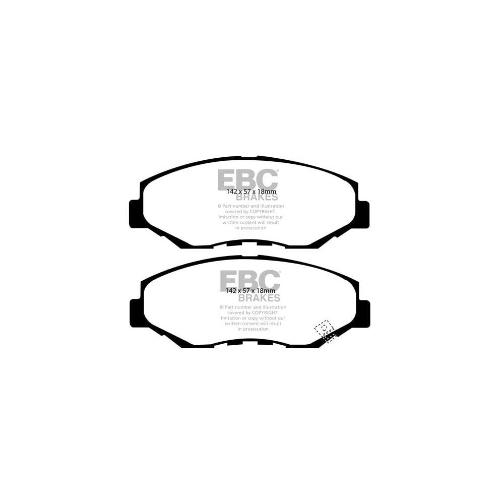EBC Ultimax Brake Pads 142mm x 57mm DP1655 - Front