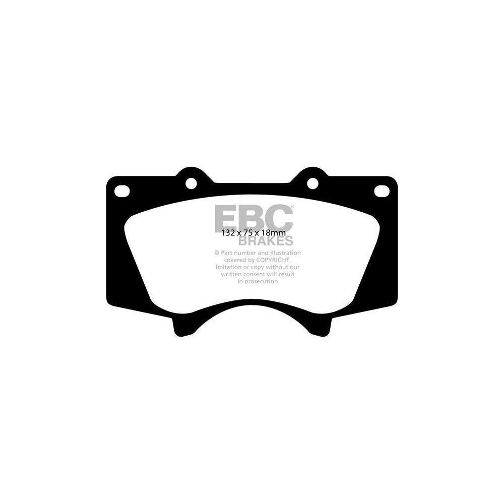 EBC Greenstuff 6000 Brake Pads 132mm x 75mm DP61657 - Front
