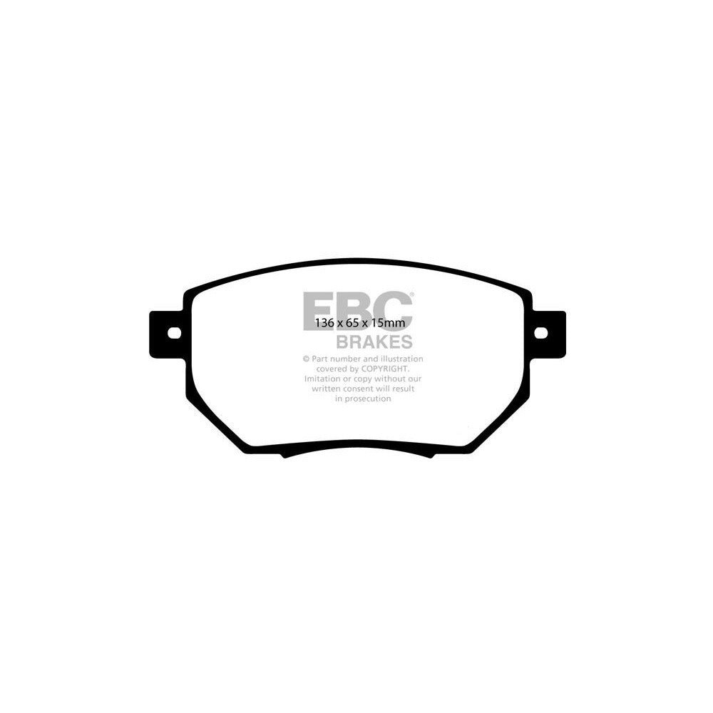 EBC Yellowstuff Brake Pads 136mm x 65mm DP41659R - Front