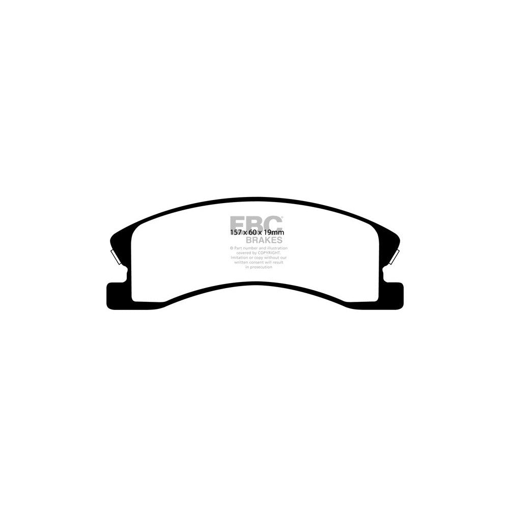 EBC Yellowstuff Brake Pads 157mm x 60mm DP41664R - Front