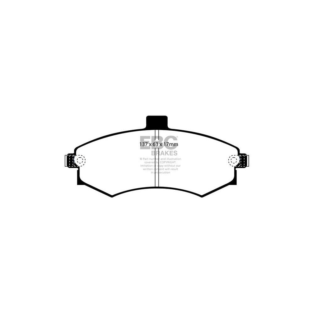 EBC Greenstuff 2000 Brake Pads 137mm x 63mm DP21670 - Front