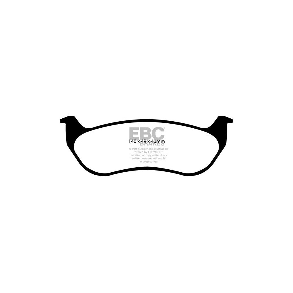 EBC Yellowstuff Brake Pads 140mm x 49mm DP41673R - Rear