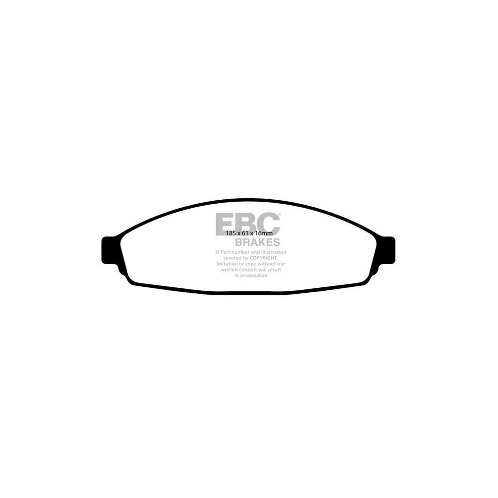EBC Greenstuff 2000 Brake Pads 185mm x 61mm DP21676 - Front