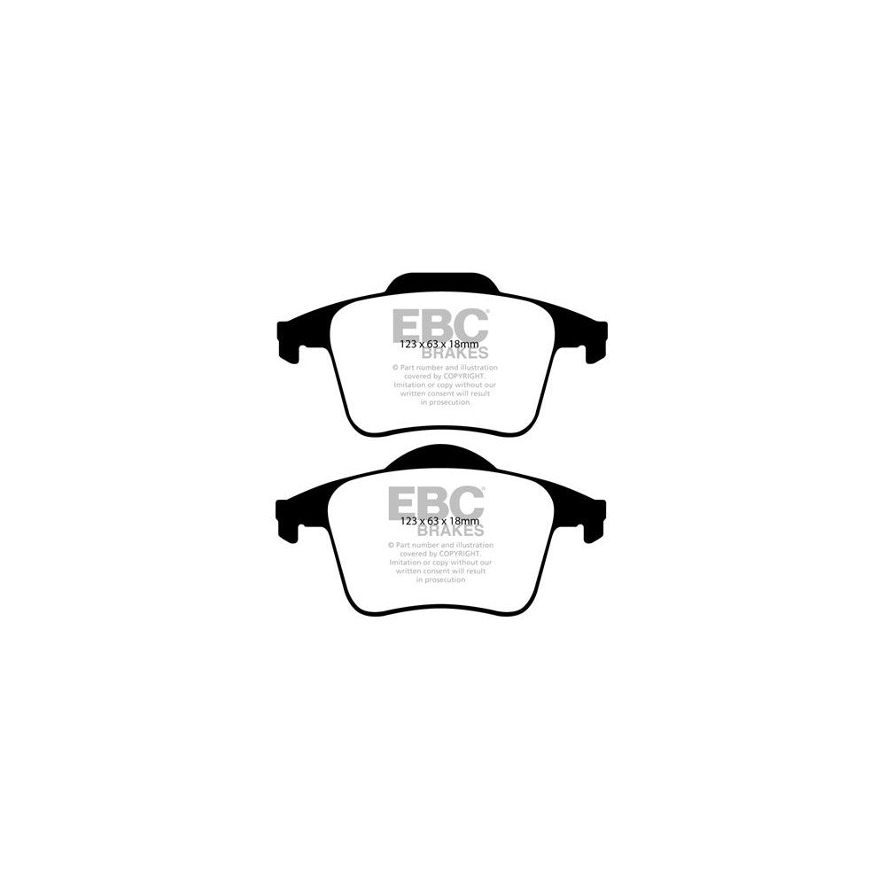 EBC Yellowstuff Brake Pads 123mm x 63mm DP41680R - Rear