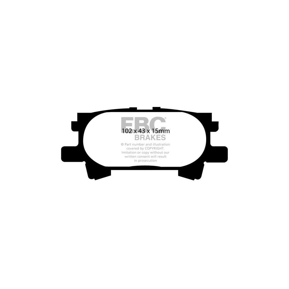 EBC Ultimax Brake Pads 102mm x 43mm DP1682 - Rear