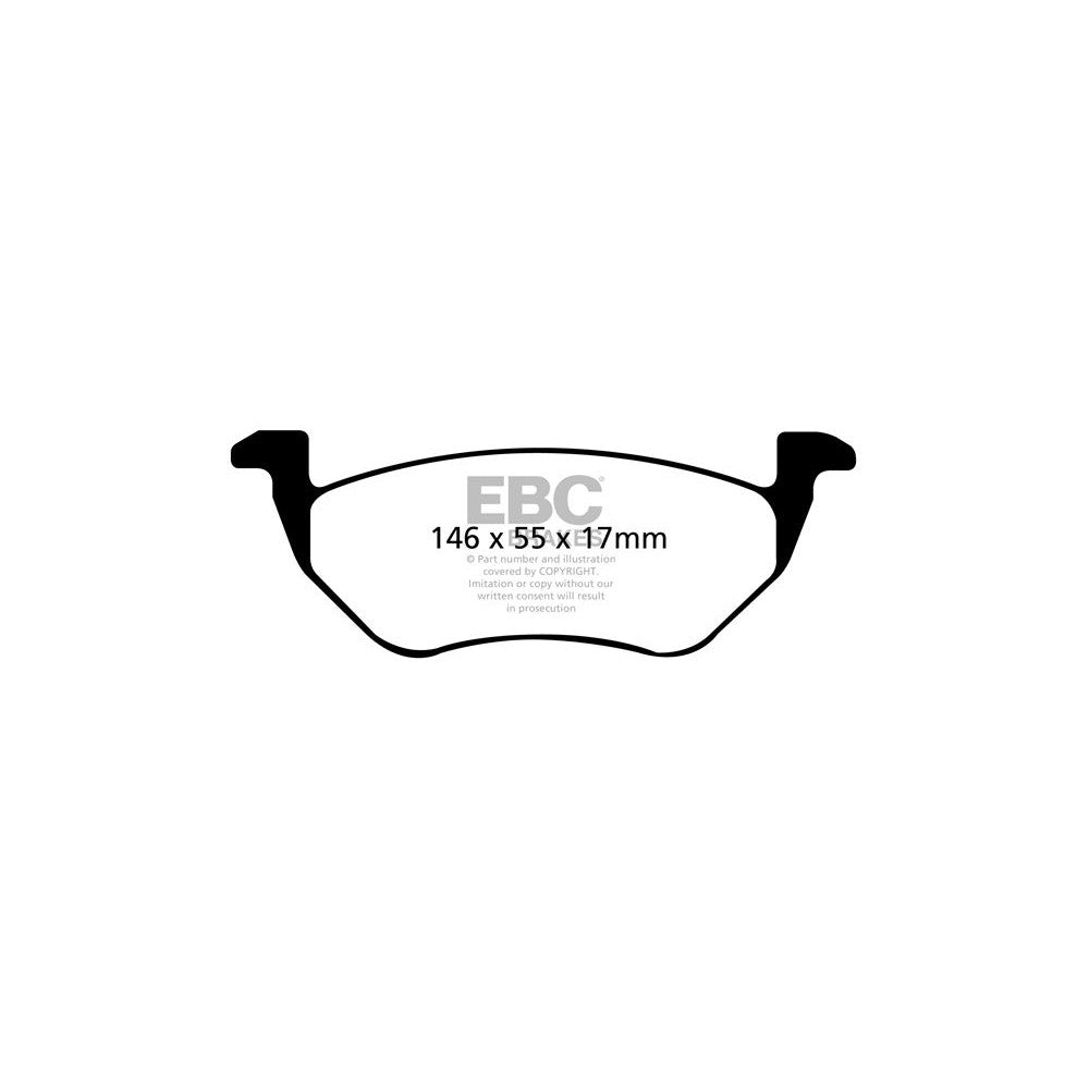 EBC Greenstuff 6000 Brake Pads 146mm x 55mm DP61710 - Rear