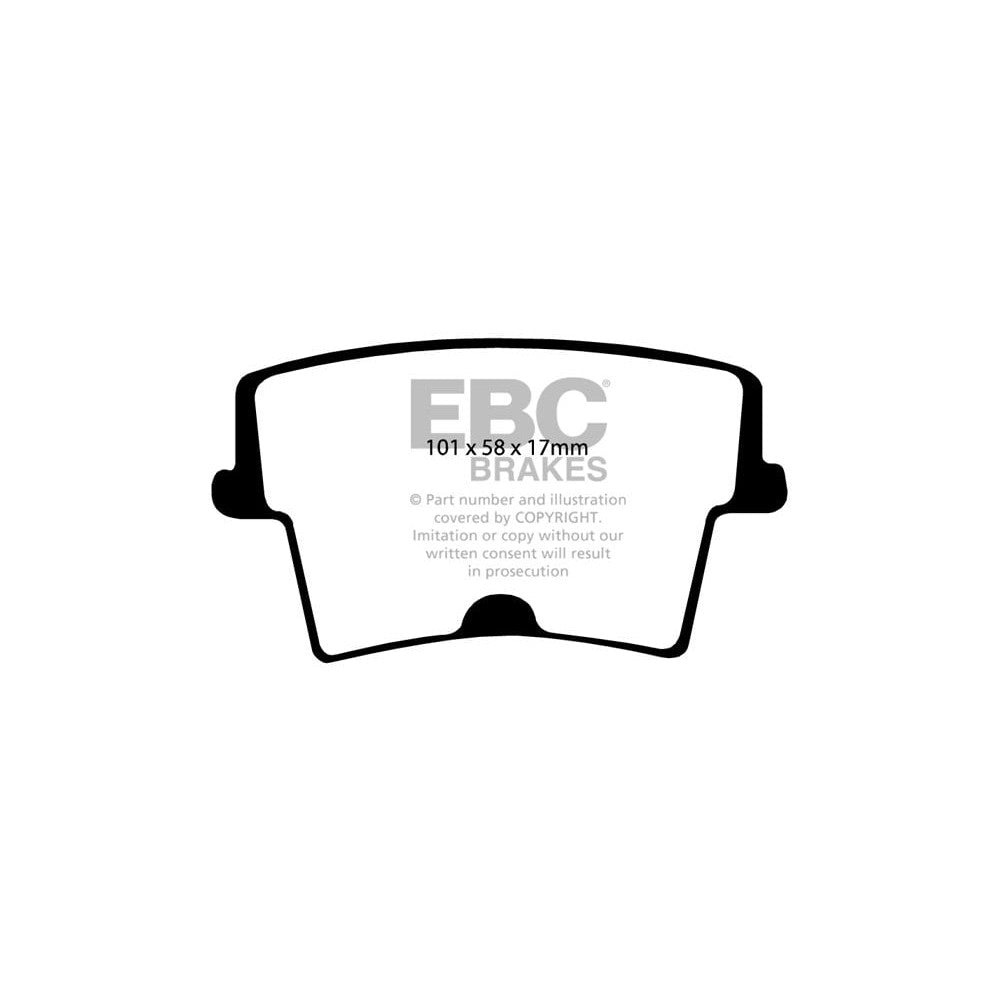 EBC Greenstuff 2000 Brake Pads 101mm x 58mm DP21722 - Rear