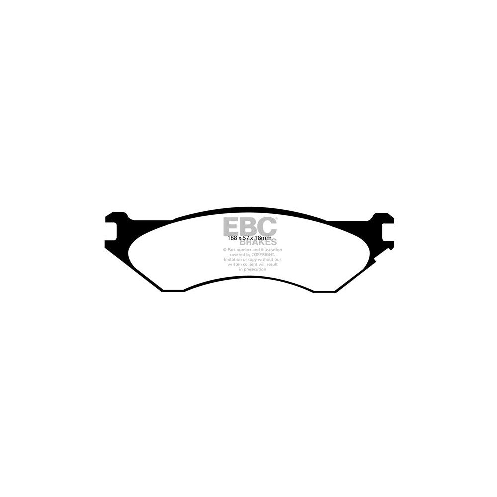 EBC Yellowstuff Brake Pads 188mm x 57mm DP41729R - Rear