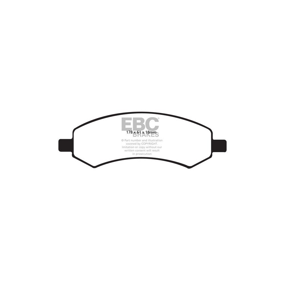 EBC Greenstuff 6000 Brake Pads 178mm x 61mm DP61738 - Front