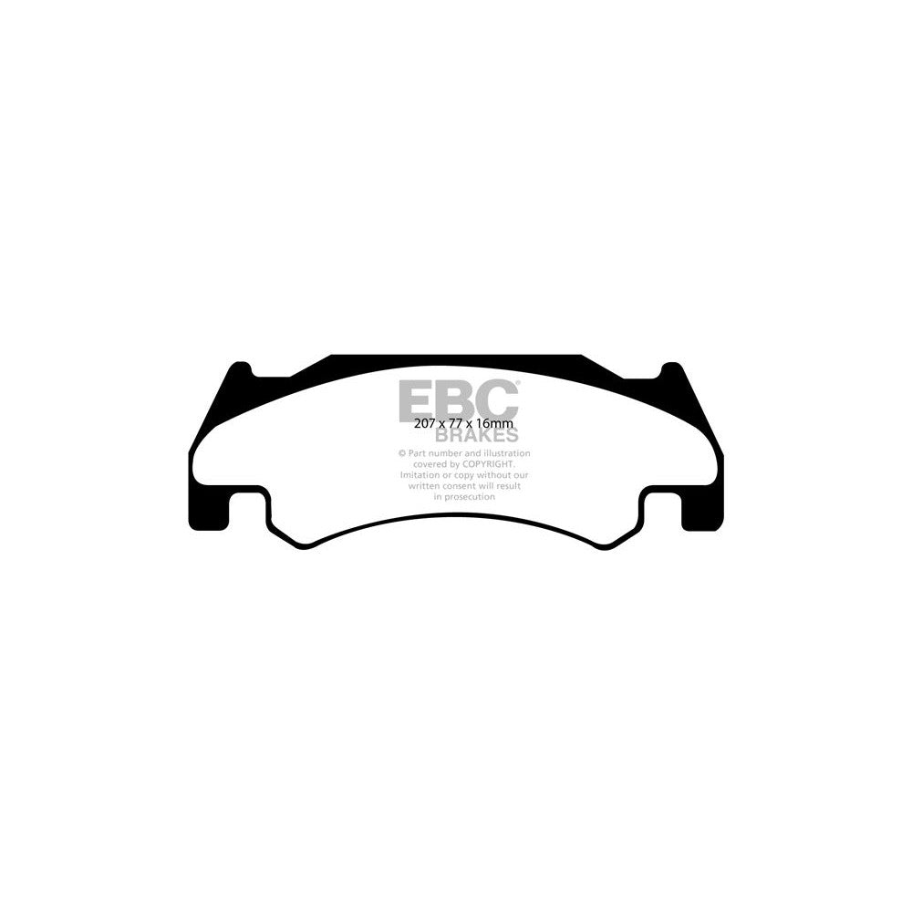 EBC Greenstuff 6000 Brake Pads 207mm x 77mm DP61739 - Front