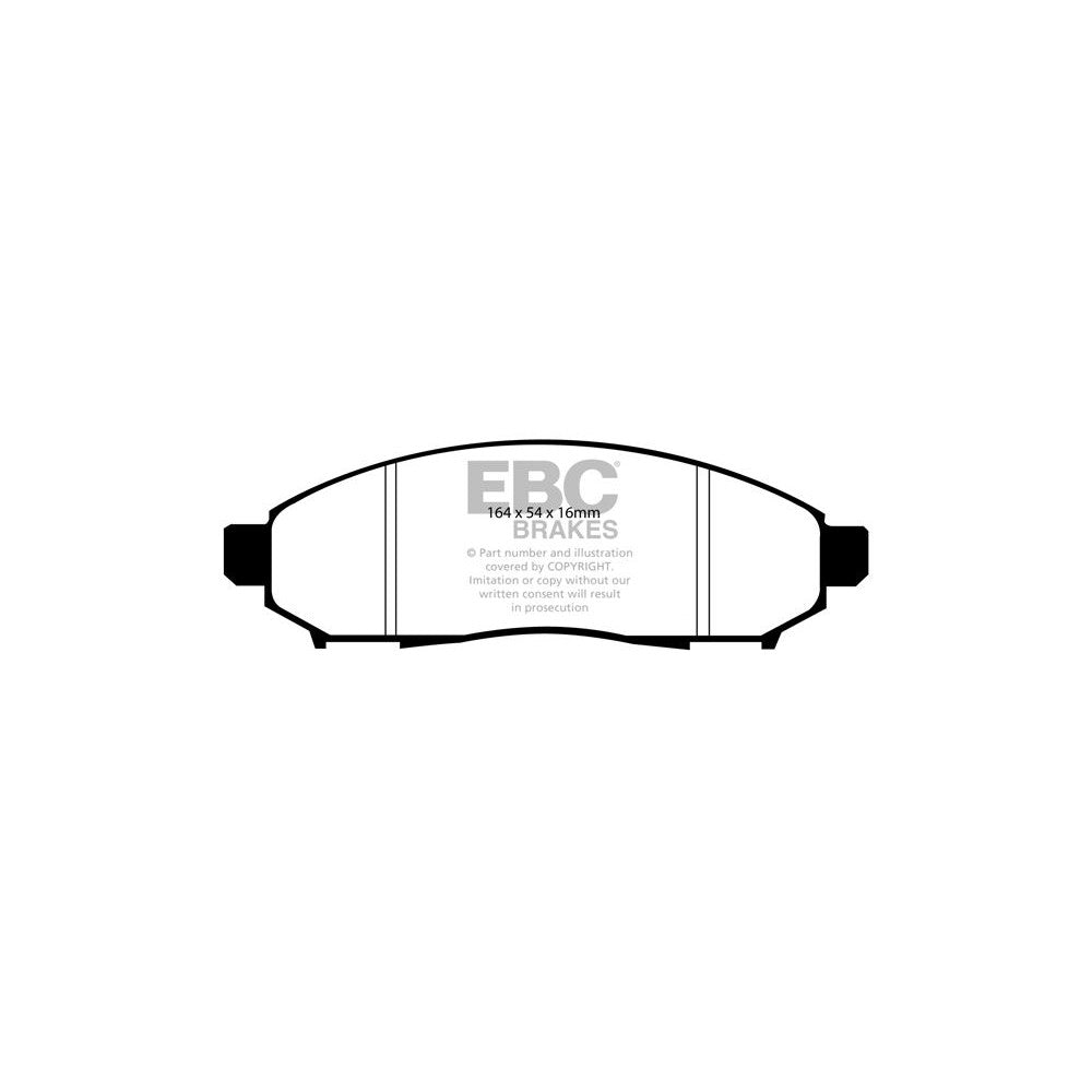 EBC Yellowstuff Brake Pads 164mm x 54mm DP41747R - Front