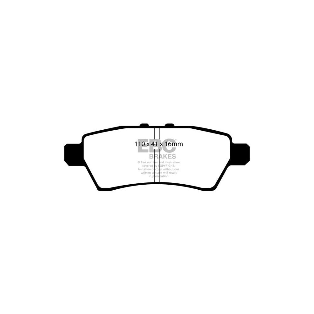 EBC Greenstuff 6000 Brake Pads 110mm x 41mm DP61748 - Rear