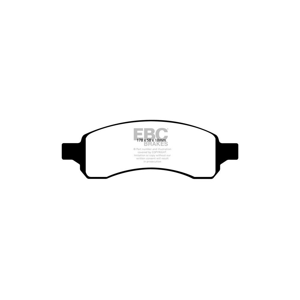 EBC Ultimax Brake Pads 178mm x 58mm DP1761 - Front