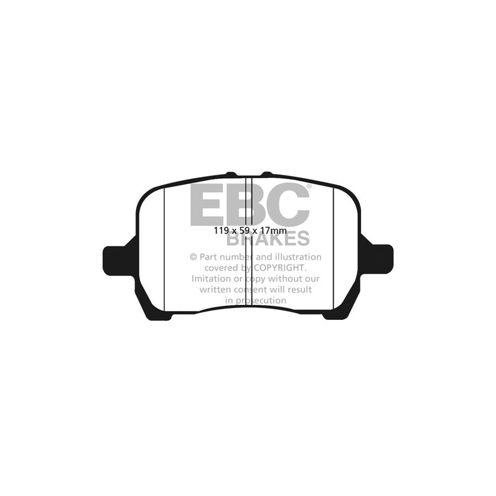 EBC Greenstuff 2000 Brake Pads 119mm x 59mm DP21763 - Front