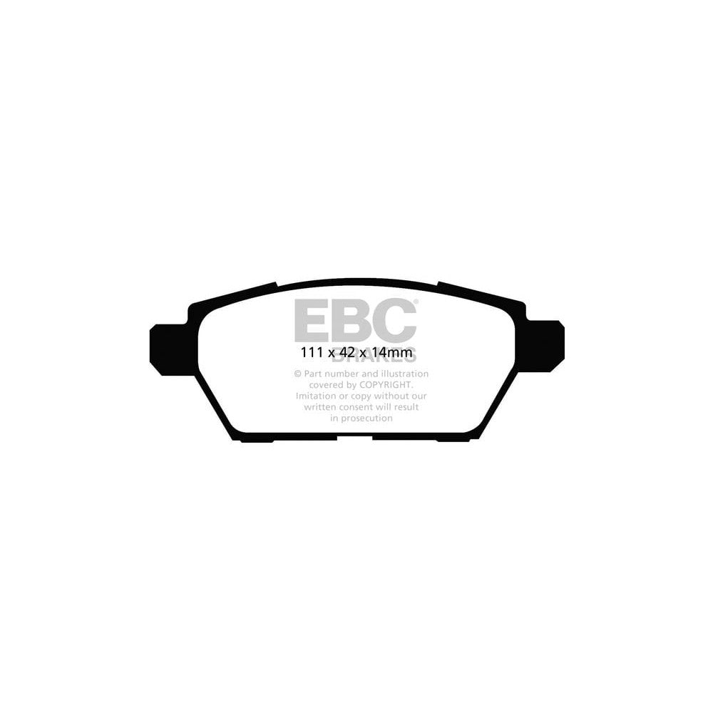 EBC Redstuff Brake Pads 111mm x 42mm DP31766C - Rear