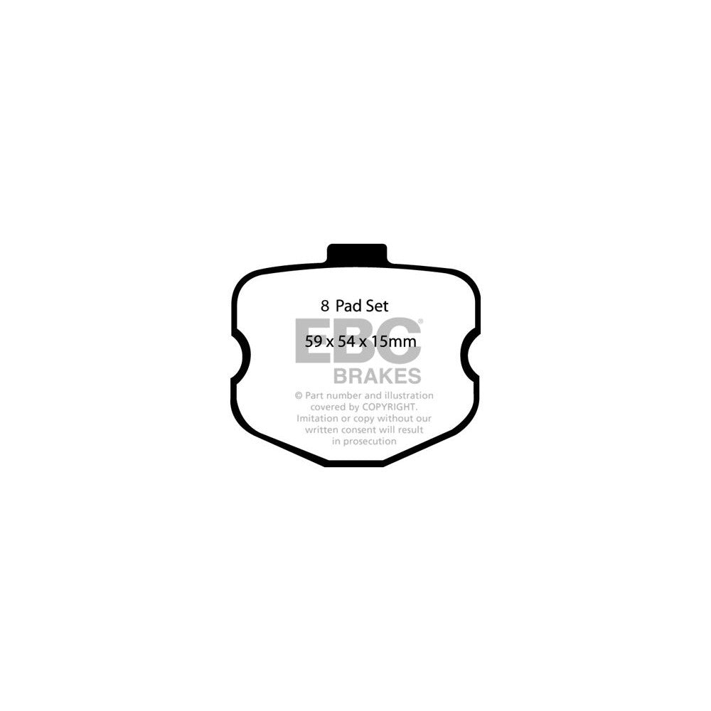 EBC Redstuff Brake Pads 59mm x 54mm DP31771/2C - Rear
