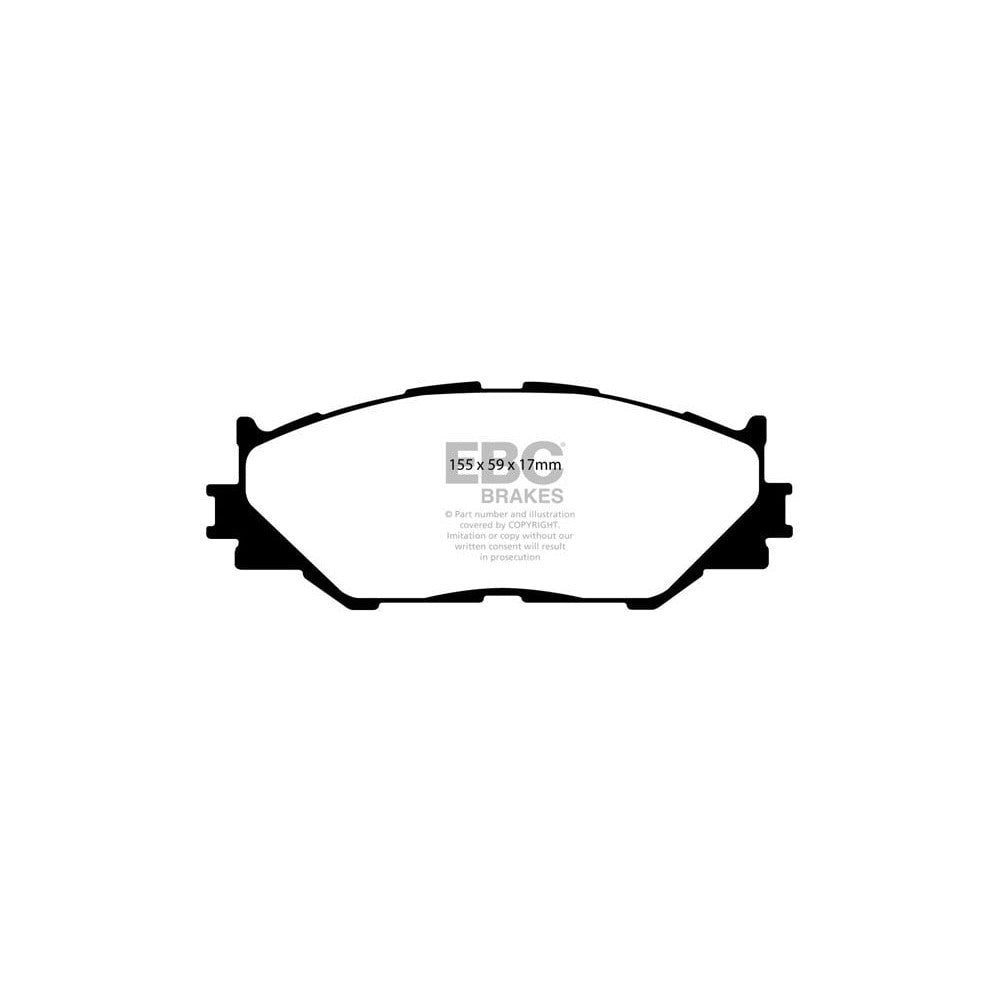 EBC Redstuff Brake Pads 155mm x 59mm DP31772C - Front