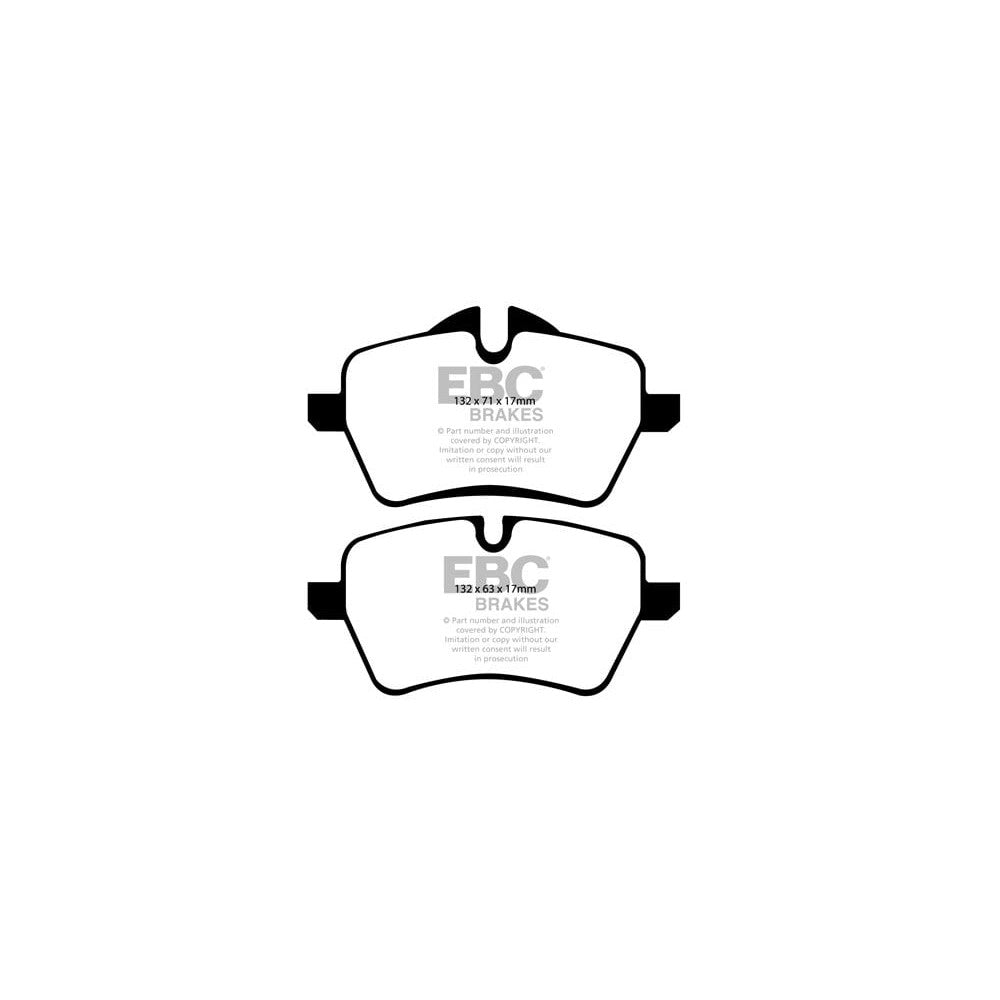 EBC Yellowstuff Brake Pads 132mm x 63mm DP41789R - Front