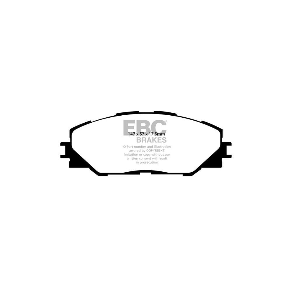 EBC Greenstuff 2000 Brake Pads 147mm x 57mm DP21792 - Front