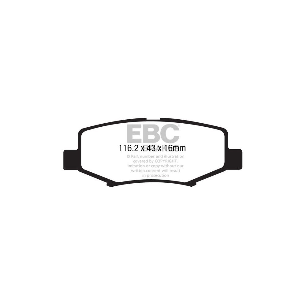 EBC Ultimax Brake Pads 177mm x 43mm DP1799 - Rear