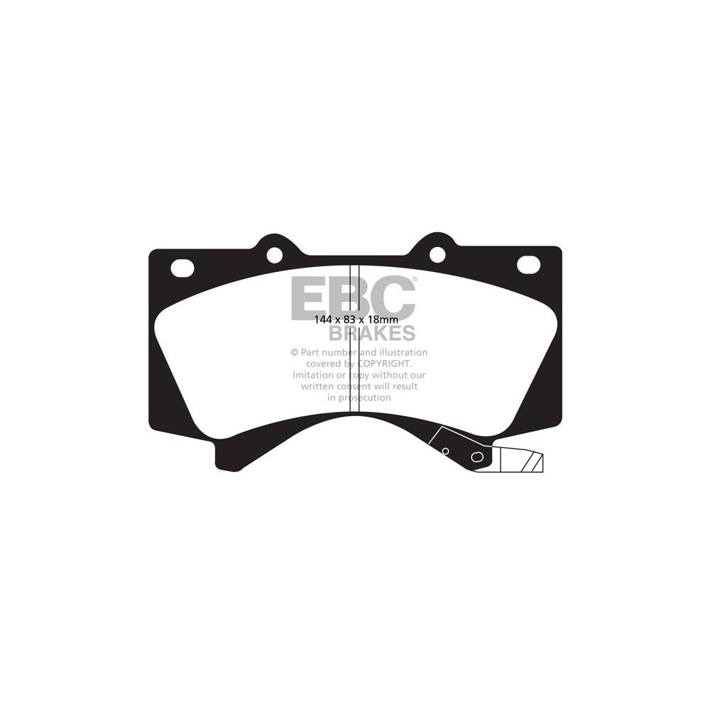 EBC Greenstuff 6000 Brake Pads 144mm x 83mm DP61815 - Front