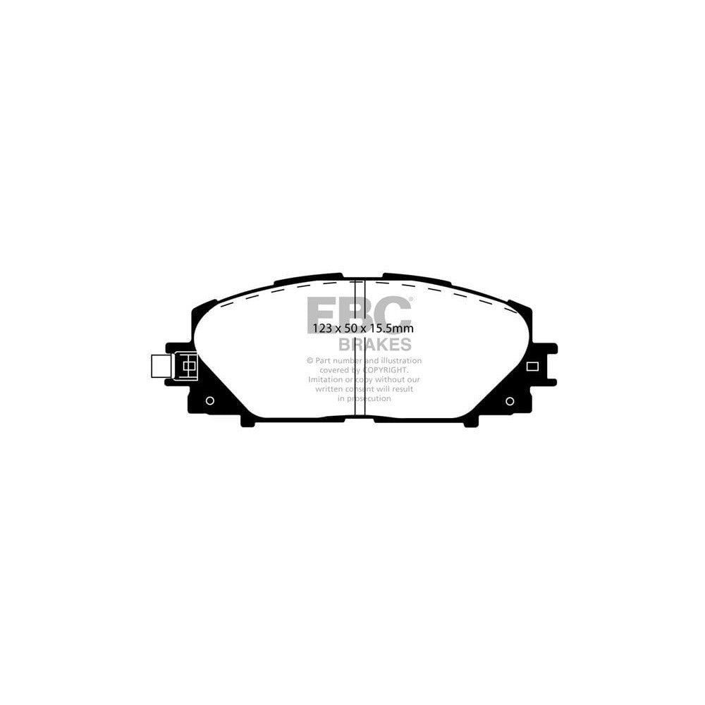 EBC Greenstuff 2000 Brake Pads 123mm x 50mm DP21817/2 - Front