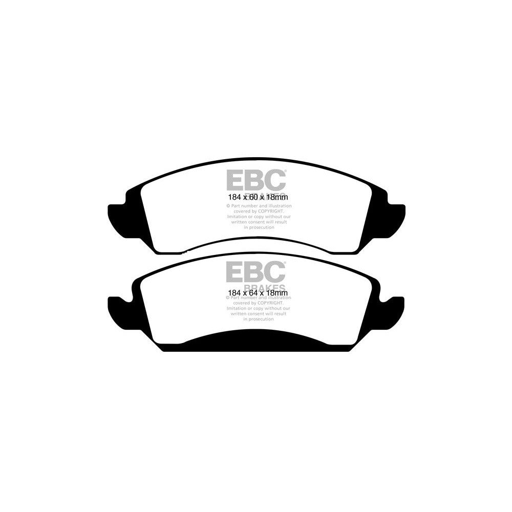 EBC Greenstuff 6000 Brake Pads 184mm x 64mm DP61830 - Front
